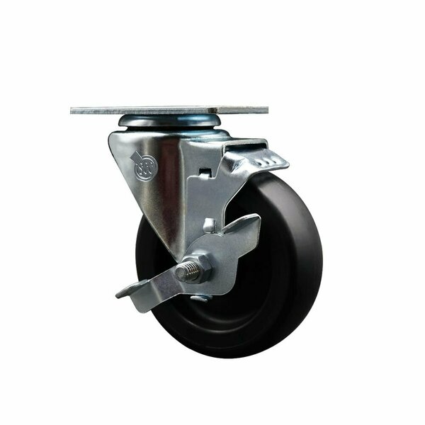 Service Caster Main Street Equipment 82916412 Replacement Caster with Brake MAI-SCC-20S414-POS-TLB